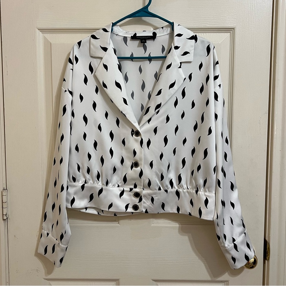 Marc New York Stylish White and Black Women's Top